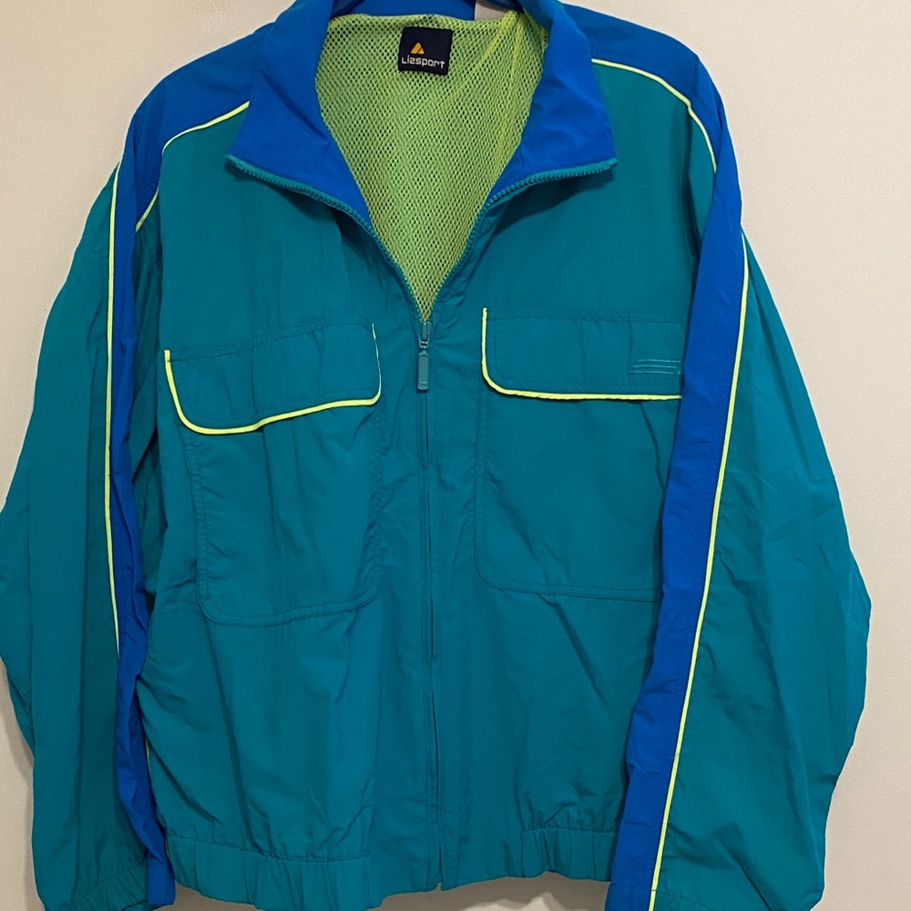 Lizsport , Teal and Blue Windbreaker, unisex